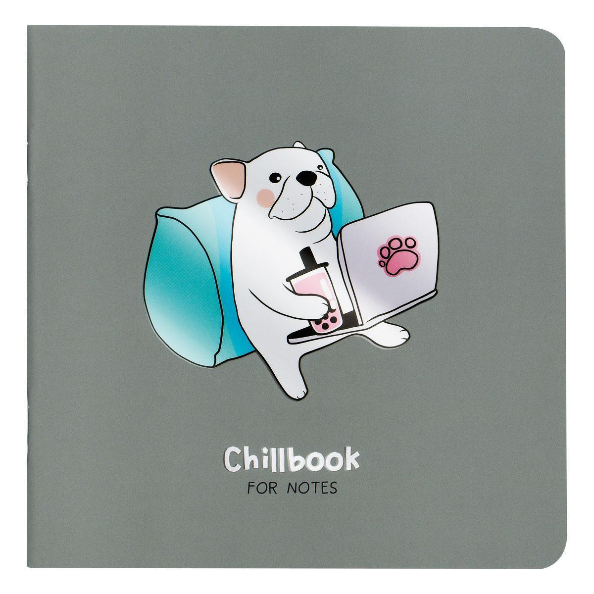 Записная книжка 170*170 мм 40л. на скрепке MESHU "Chillbook", soft-touch ламинация, выборочный УФ-ла