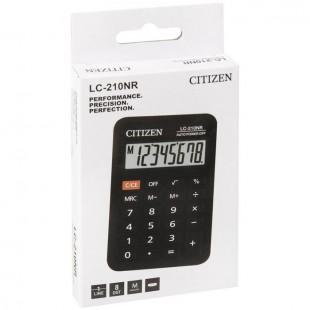 Калькулятор карманный Citizen LC-210NR, 8 разрядов, питание от батарейки, 64*98*12мм, черный LC-210N