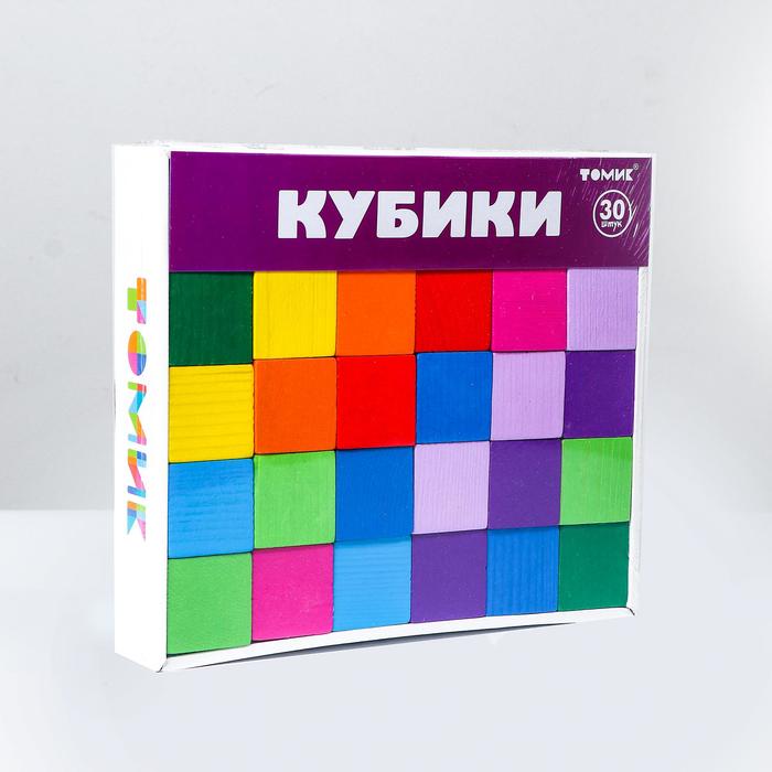 Кубики  "Цветные" 30 шт (Томик)