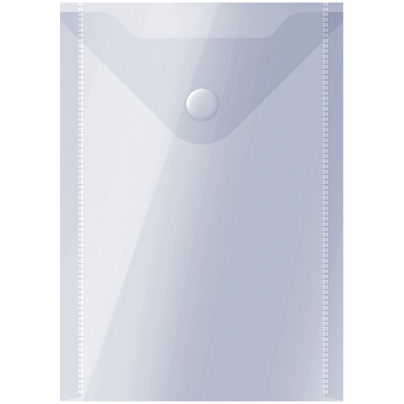Папка-конверт на кнопке OfficeSpace, А6 (105*148мм), 150мкм, полупрозрачная, матовый