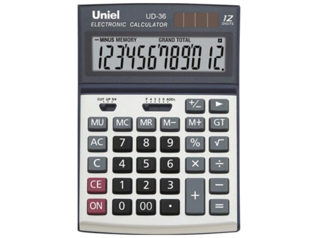 Калькулятор наст. Uniel UD-64BZ бронза, 12разр., 178*123*38мм, 2питания