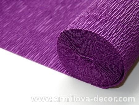 Креппированная бумага  50 см*250см,180г/м.в цвете Bartotecnika Rossi темно-фиолетовый