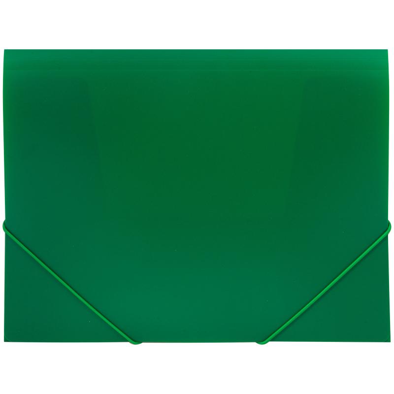 Папка на резинках OfficeSpace А4 0,5мм зеленая