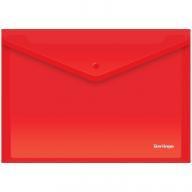 Папка-конверт на кнопке Berlingo, A5+, 180мкм, красная