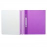 Папка-скоросшиватель пластик, прозрачный верх, А5, фиолетовая Хатбер