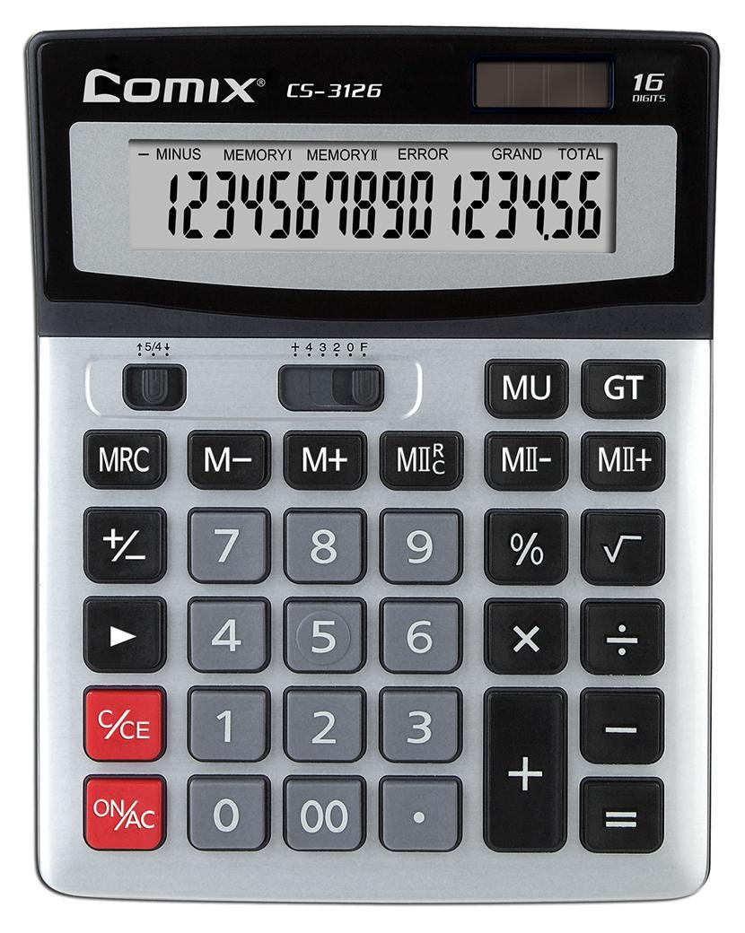 Калькулятор 12 разрядов Kenko 8122-120, черный, 201.2х160х46мм