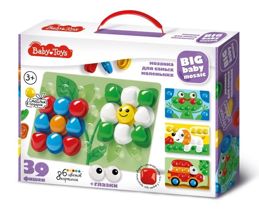 Мозаика для самых маленьких, 39 элементов Baby Toys, размер 370x275x60 мм