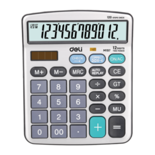 Калькулятор 12раз, "Deli" M19710