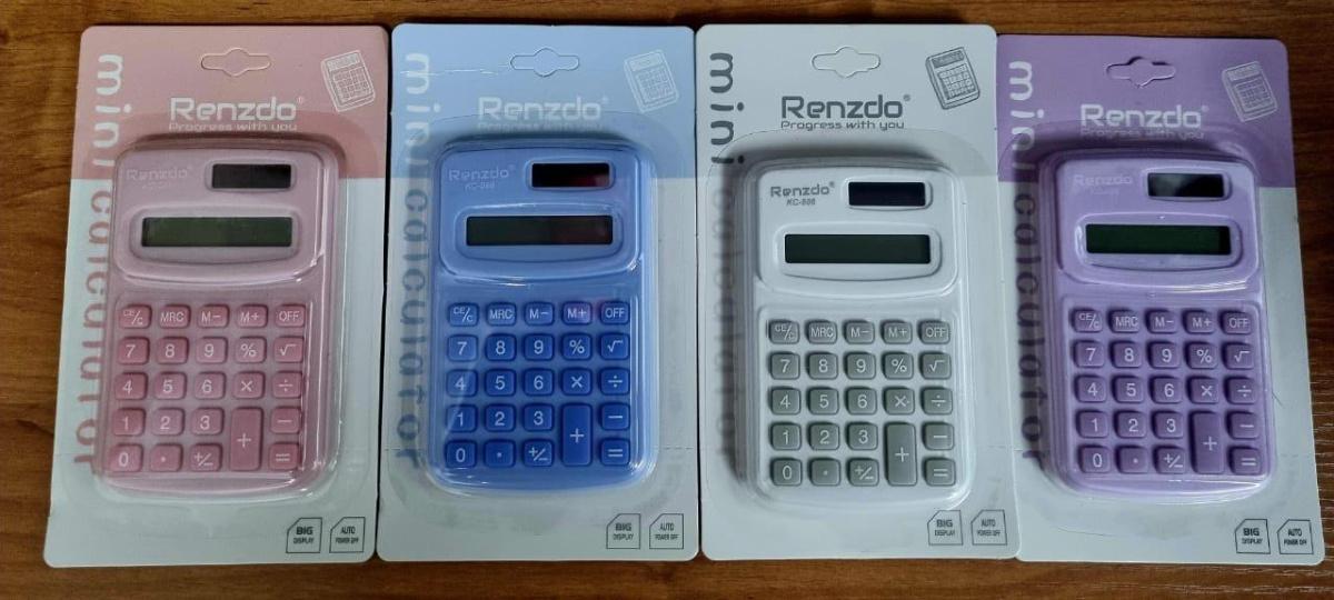 Калькулятор карманный Renzdo KC-888, цвет ассорти