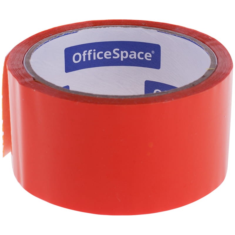 Клейкая лента упаковочная OfficeSpace 48мм*40м 45мкм оранжевая ШК