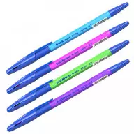 Ручка шариковая Erich Krause "R-301 Neon" синяя, 0,7мм, грип, корпус ассорти 42751