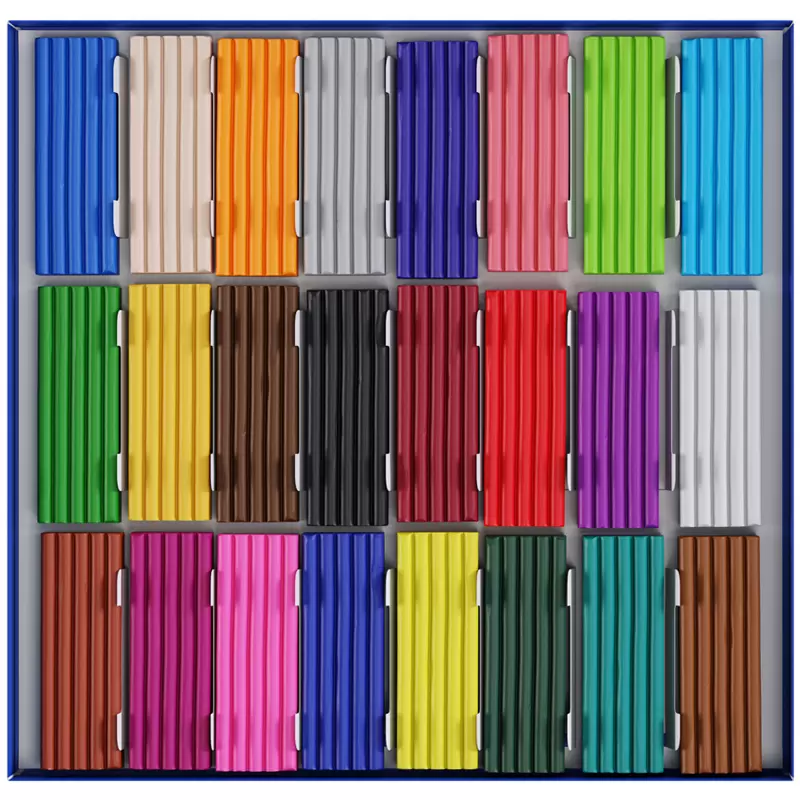 Пластилин Гамма Классический 24 цвета, 480г, со стеком, картон
