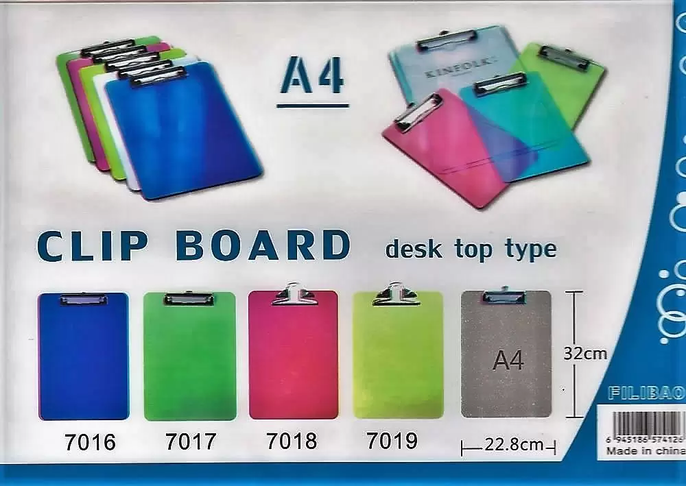 Папка планшет А4 пластик BG1701A, DELI  Ассорти 