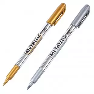 Маркер-ручка для черной бумаги STA 1мм.маталлиз.золото