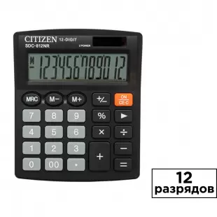Калькулятор наст. Citizen SDC-888XRD 12разр., 2питания красный