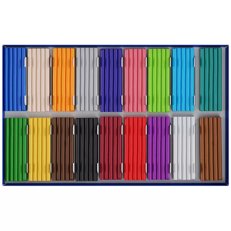 Пластилин Гамма Классический 16 цветов 320г со стеком картон