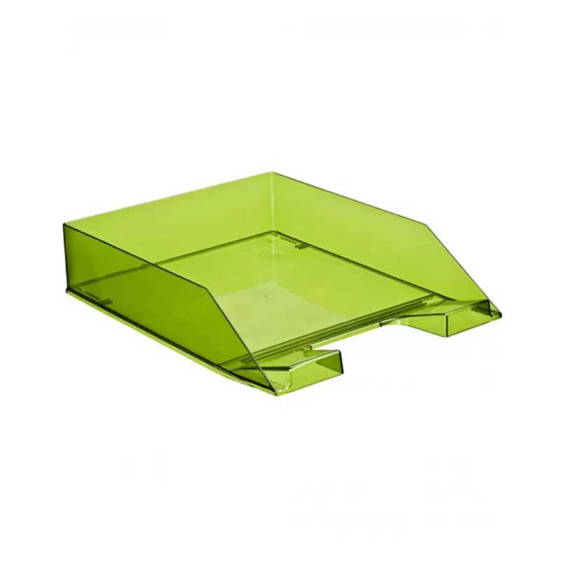 Лоток для бумаг горизонтальный СТАММ "Каскад", зеленый лайм