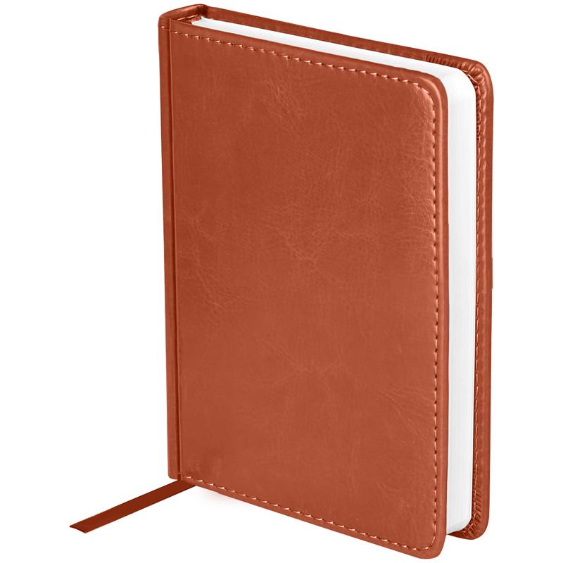 Ежедневник датированный 2022г., A6, 176л., кожзам, OfficeSpace "Nebraska", коричневый