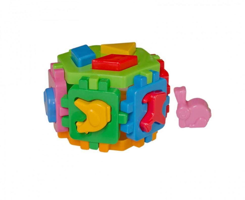 Логическая игрушка сортер Куб Умный малыш Гексагон 1" АртT1981