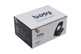 Дырокол BASY "7330", до 30 листов, металлический корпус, черный 