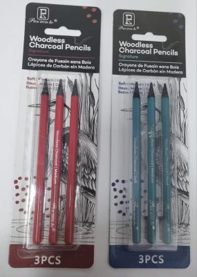 Набор Woodless Charcoal Pencils, 3шт уголь-карандаш (soft,medium, hard)