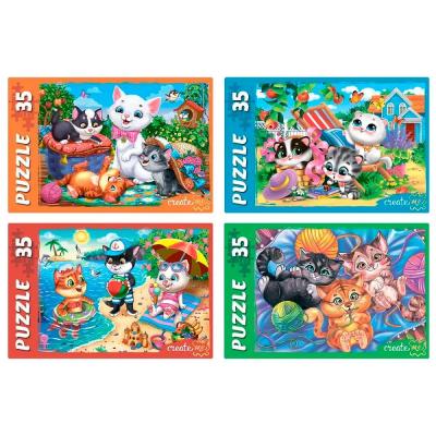 Puz-mini  35д. РыжийКот Забавные котики (в ассорт.) (П35-2717)