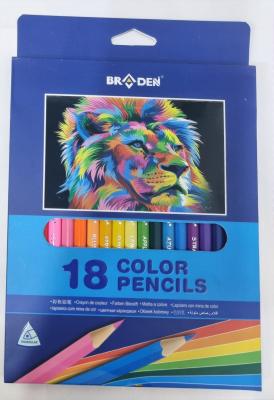 Карандаши цветные Braden 18цв., трехгранные