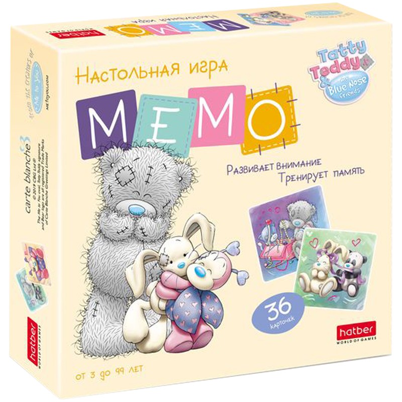 Настольная игра Мемо 36 карточек