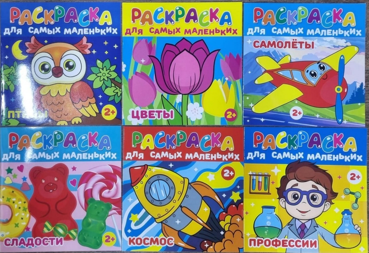Раскраска для самых маленьких 2+. Ассорти