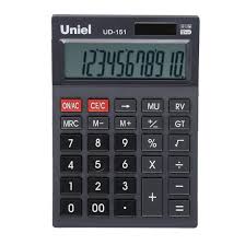 Калькулятор наст. Uniel UD-151K черный,12разр.,2 питания Калькулятор наст. Uniel UD-151K черный,12разр.,2 питания