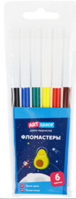 Фломастеры ArtSpace "Космические приключения" 06цв., ПВХ, европодвес