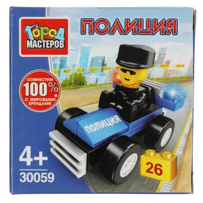 Конструктор(ГородМастеров) Полицейский на машине [26дет] [совместим с Lego] (30059-PZ)