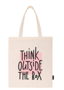 Сумка шоппер BRAUBERG, канвас, 40х35 см, бежевый, "Think outside the box", 271898