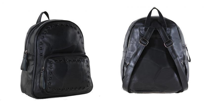 Рюкзак-сумка женская РОГ 8802 29*30*11 экокожа. черная