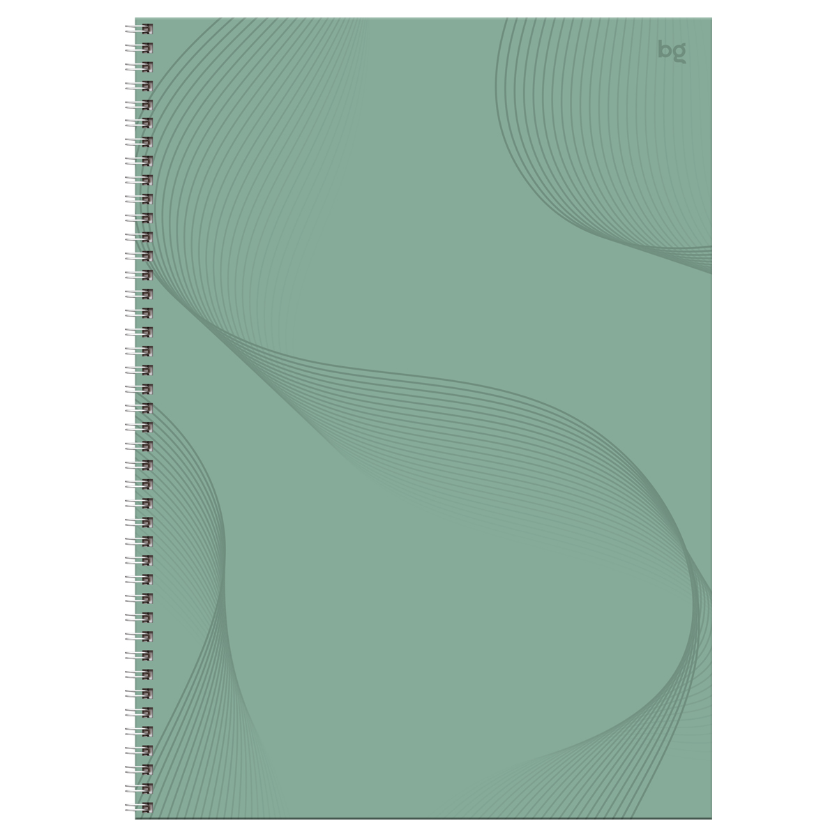 Тетрадь 160л., А4 клетка на гребне BG "Мятное настроение", soft-touch ламинация, выб. лак, твердая о