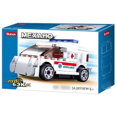 Конструктор Механо 38-0916F Скорая 54 дет. в коробке