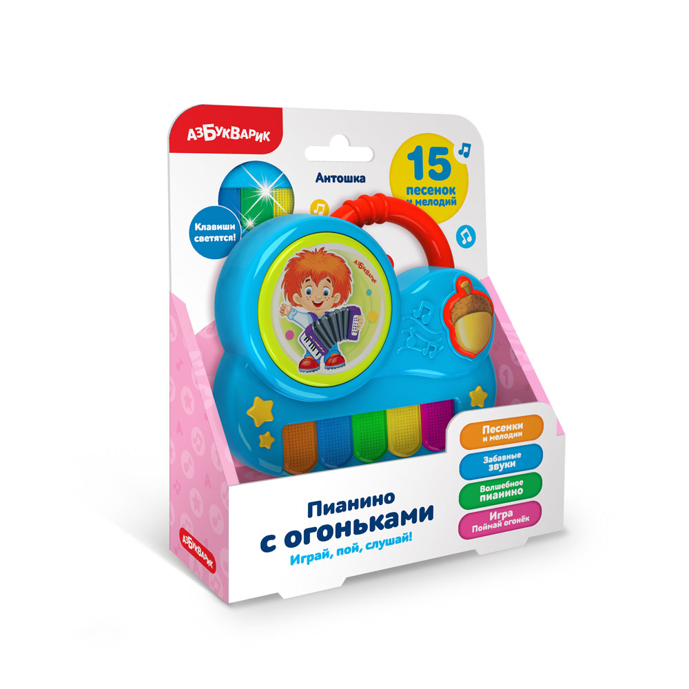 Музыкальная игрушка Пианино с огоньками Антошка 2341