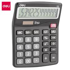 Калькулятор настольный DELI "1210" 12 разрядный, 157х120х36 мм, черный