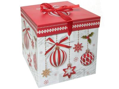 Коробка картонная большая Новый год 20*20