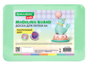 Доска для лепки А4, 280х200 мм, BRAUBERG KIDS, пастельные цвета, ассорти, 274252
