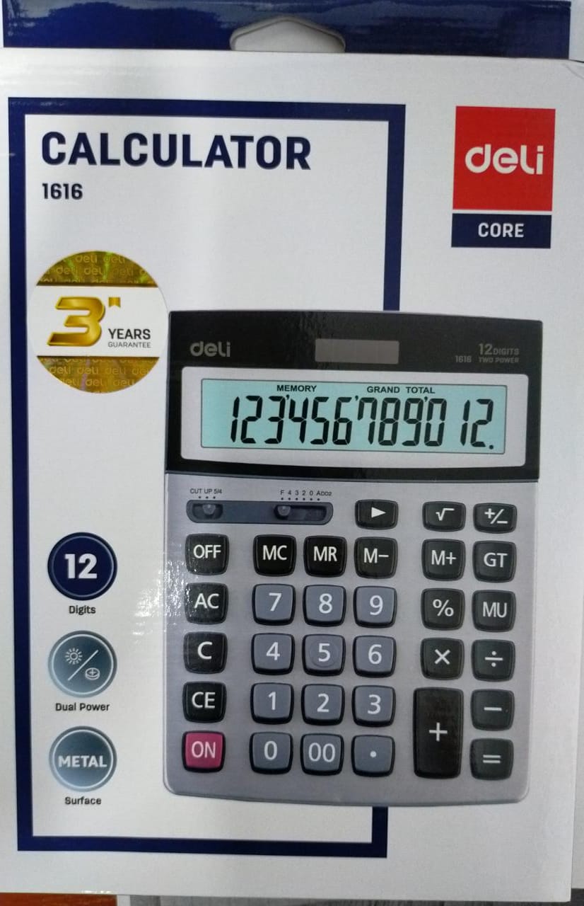 Калькулятор настольный Calculator deli 12 разр1616