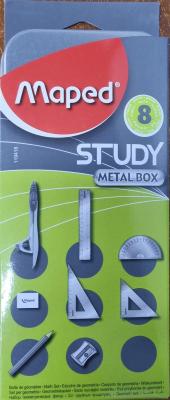 Готовальня Maped 8 study metal box