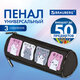 Пенал мягкий BRAUBERG, 3 отделения, нейлон, 21х7х7см, 271580