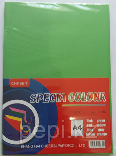 Бумага ксероксная цветная А4 80гр/см 100л зеленый
