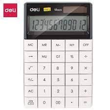 Калькулятор настольный DELI "1589" 12 разрядный, 165,3х103,2х14,7 мм, белый Калькулятор настольный DELI "1589" 12 разрядный, 165,3х103,2х14,7 мм, белый