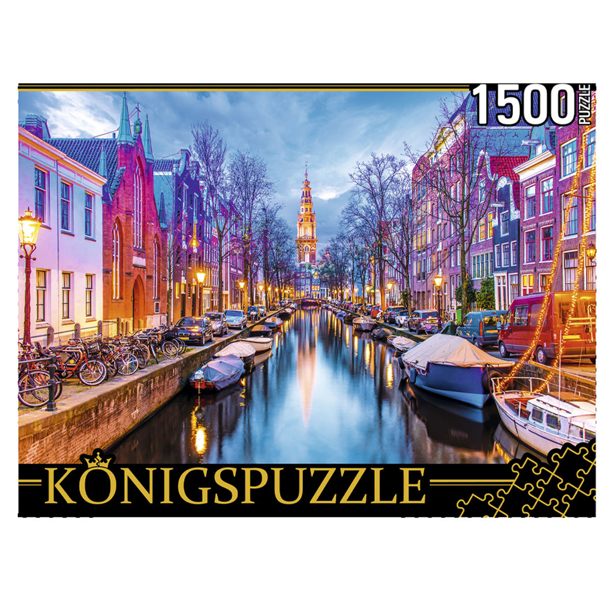 Puz 1500д. Konigspuzzle 0671 Амстердам Вид на Зюйдеркерк
