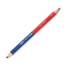 Карандаш двухцветный Koh-I-Noor, синий-красный, утолщенный, химический