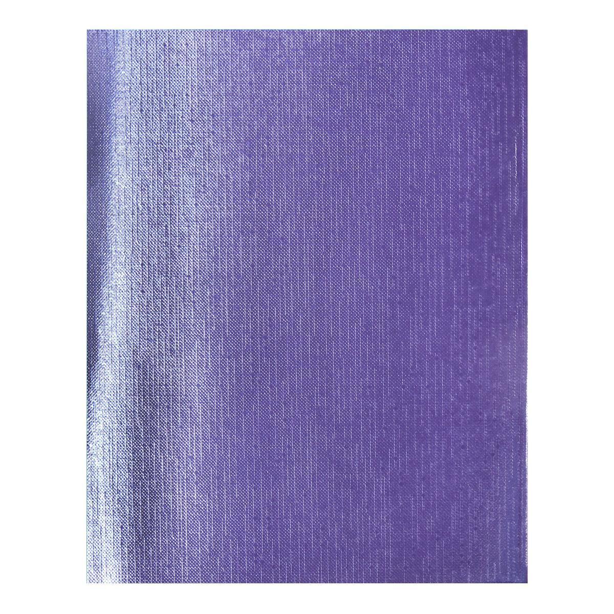 Тетрадь "Hatber", 48л, А5, клетка, обложка бумвинил, на скобе, серия "Metallic - Фиолетовая"