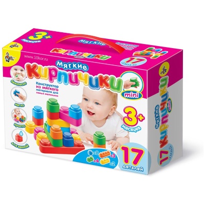 Конструктор мягкий Кирпичики мини 17 дет. 02673