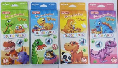 Карандаши цветные BRADEN №BD8068-12, Dino 3+, 12цветов